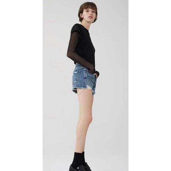 AGOLDE Parker‎ Vintage Cutoff Organic Denim Shorts in Rock Steady Size 29 - Picture 2 of 9